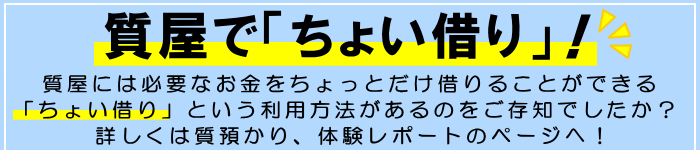 お金を借りたい！そんな時は「ちょい借り」